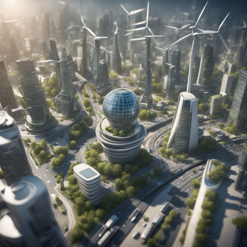 A city where technology seamlessly blended with the daily lives of its residents, creating a utopia of efficiency, sustainability, and innovation.